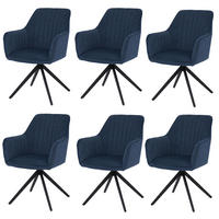 ESSZIMMERSTUHL Blau 6er-Set - Blau, Textil (60/87/68cm) - MCW