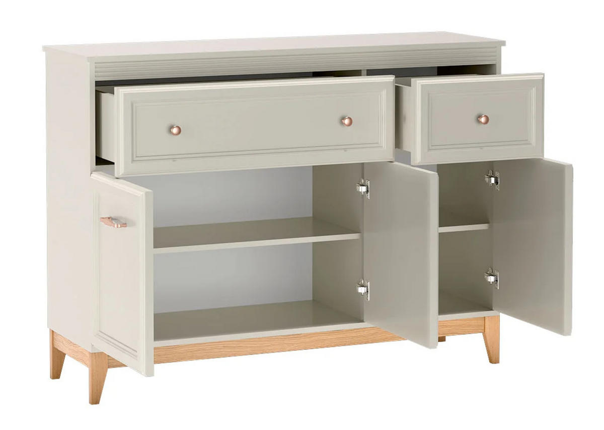 KOMMODE WINDSOR W-1 - Creme, Holzwerkstoff (136/100/41cm) - Meblini