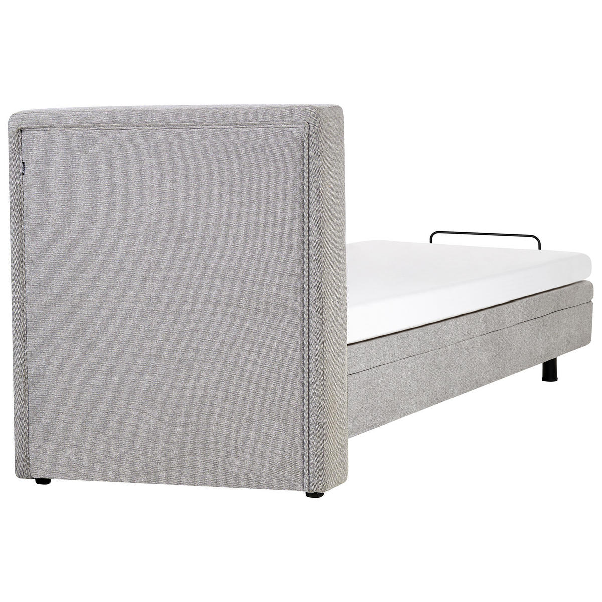 POLSTERBETT verstellbar 90x200 cm Grau Duke - Hellgrau, Textil (90/200cm) - Beliani