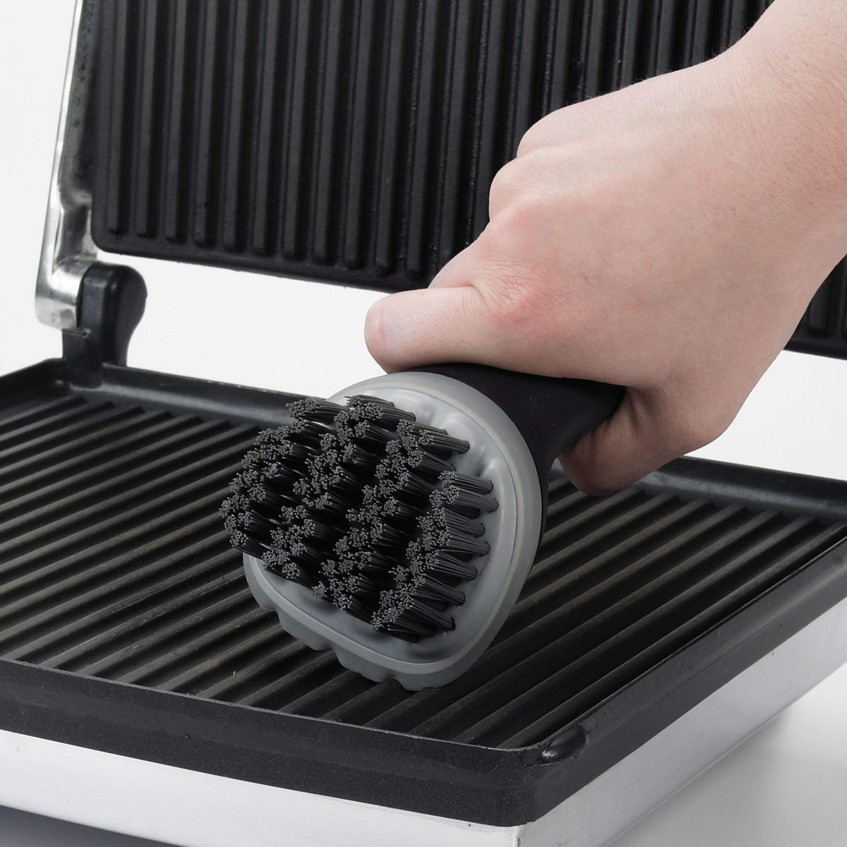 BBQ-BÜRSTE Grill BBQ Bürste - Grau, Kunststoff (8/6/17cm)
