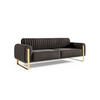 SOFA Valerie 3-sitzer - Schwarz, Holzwerkstoff/Textil (228/79/90cm) - Fun Möbel