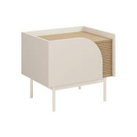 NACHTTISCH CARLO 13 57/49/42 cm in Macadamia / Frühlingseiche links - Kaschmir, Holzwerkstoff (57/49/42cm) - Deine Möbel 24