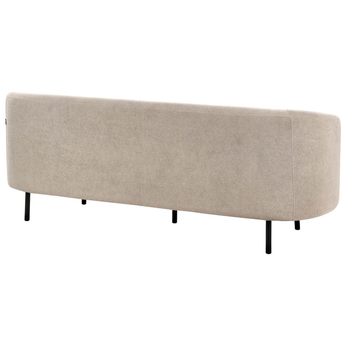 3-SITZER-SOFA Stoff taupe/schwarz Loen - Beige/Schwarz, Textil (200/79/70cm) - Beliani
