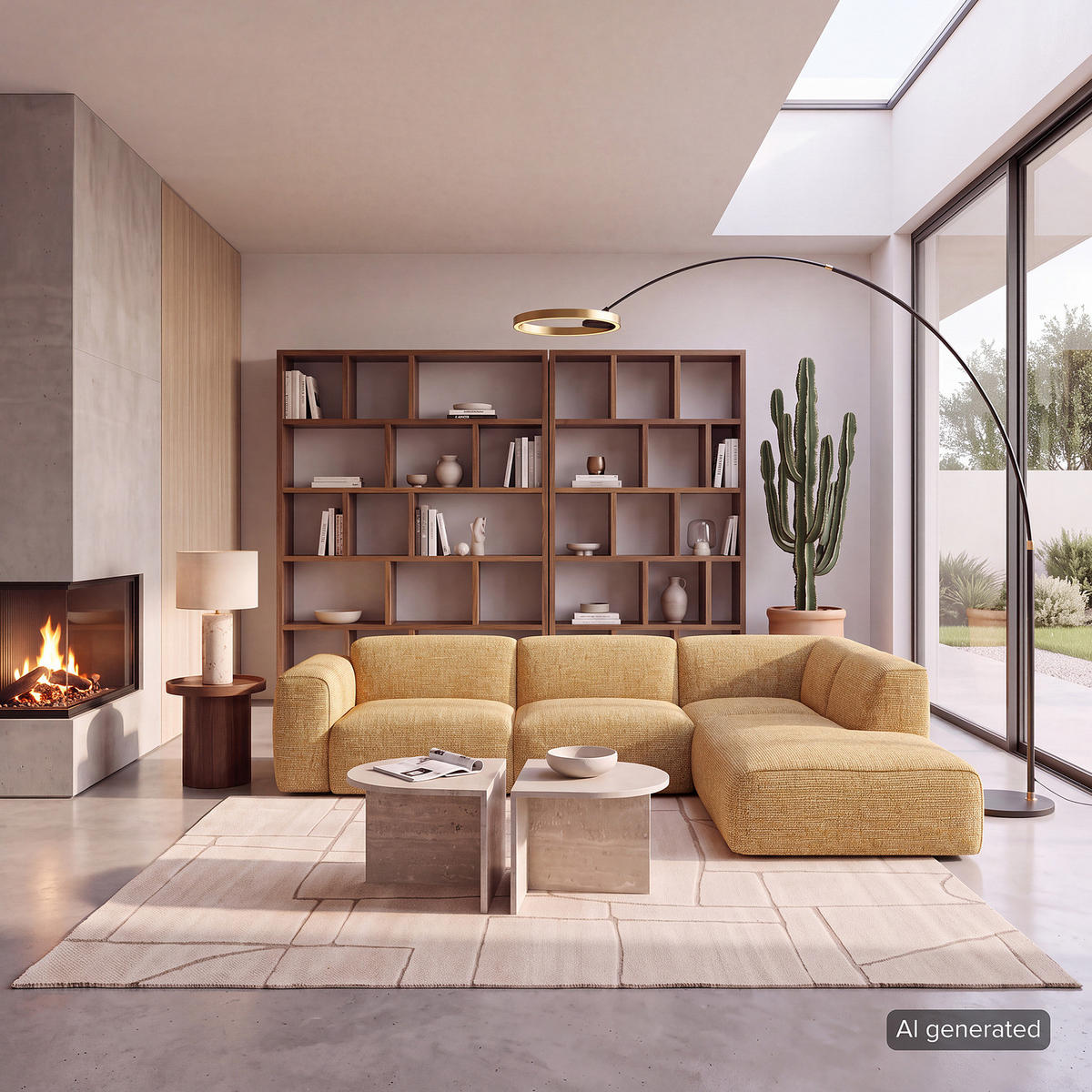 3-SITZER ECKSOFA mit Recamiere - Schwarz/Honig, Kunststoff/Textil (295/231cm) - home24