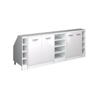 ŠATNÍKOVÁ ZOSTAVA PRE ŠIKMÉ STRECHY Rion Biely vysoký lesk 210 cm Súprava 5 korpusov skrine hĺbka 60 cm - biela/biela s vysokým leskom, kompozitné drevo (210/83.8/60cm) - Vicco