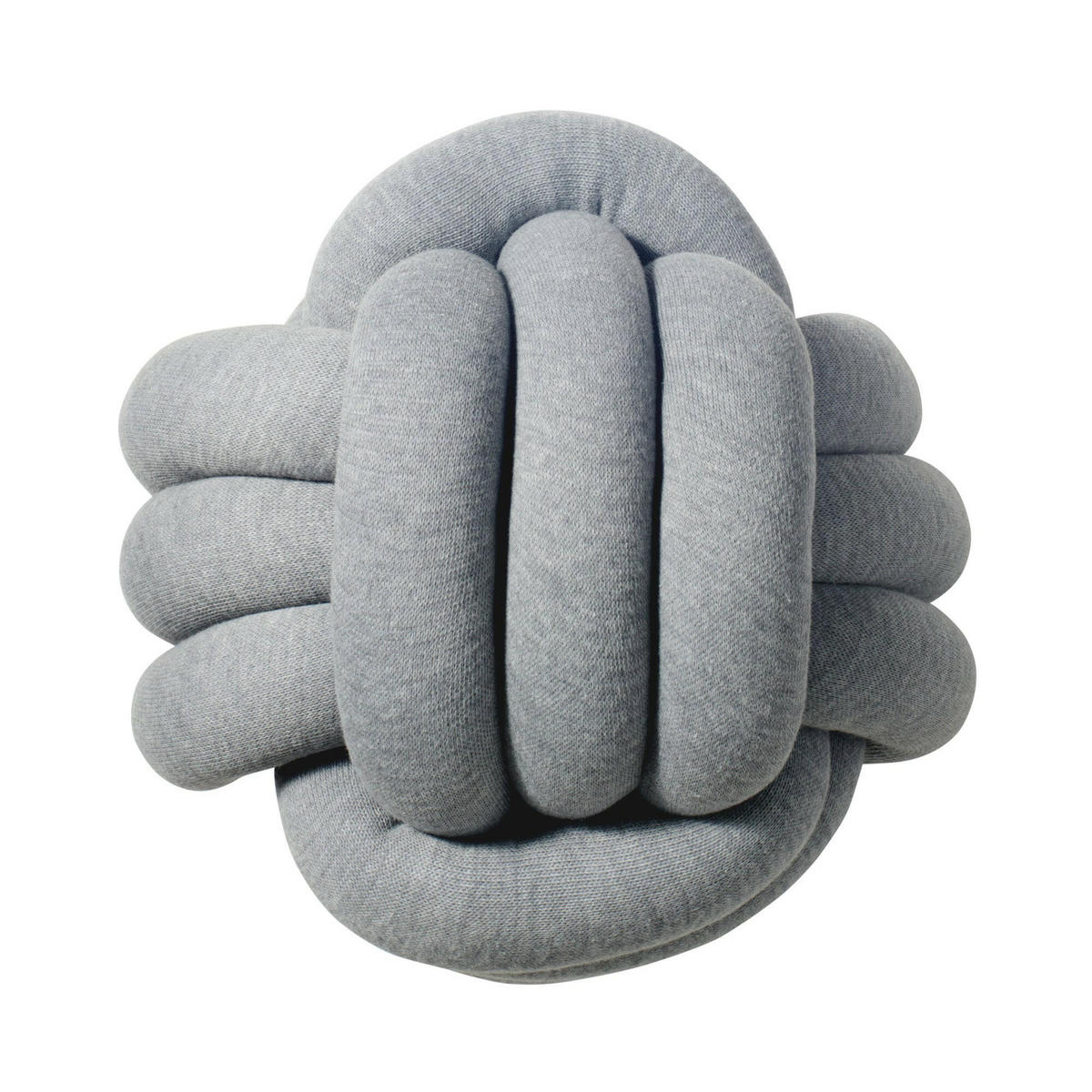 KNOTENKISSEN Strick Grau - Grau, Textil (40/40cm) - nordic coast company