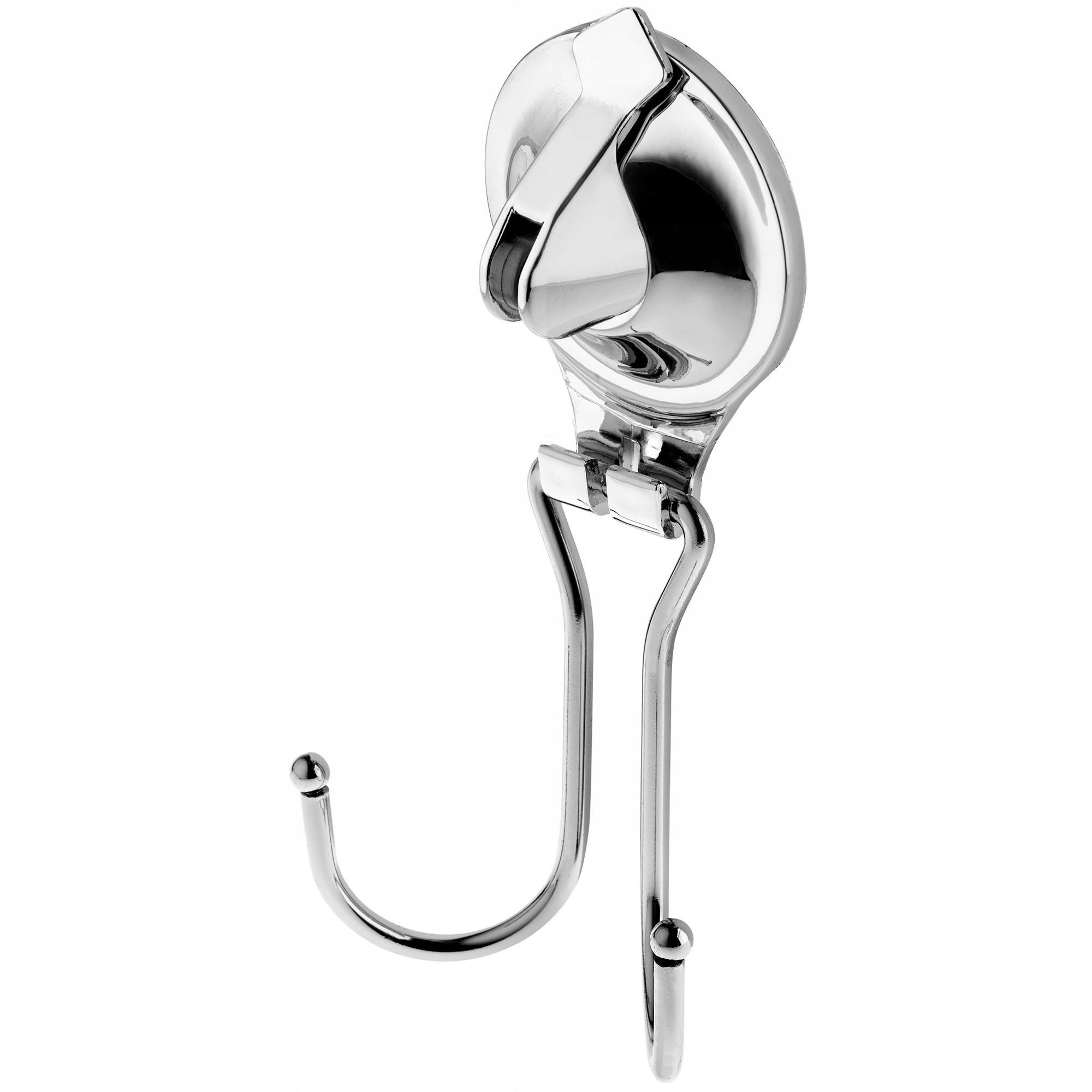 BADEZIMMER-Kleiderbügel mit Saugnapf, silber - Silberfarben, Metall (8/17cm) - KADAX