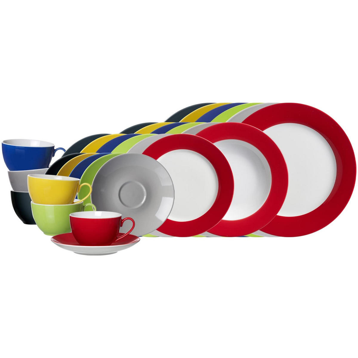 KOMBISERVICE Doppio bunt 30er Set - Multicolor, Keramik (1/1/1cm) - Ritzenhoff Breker