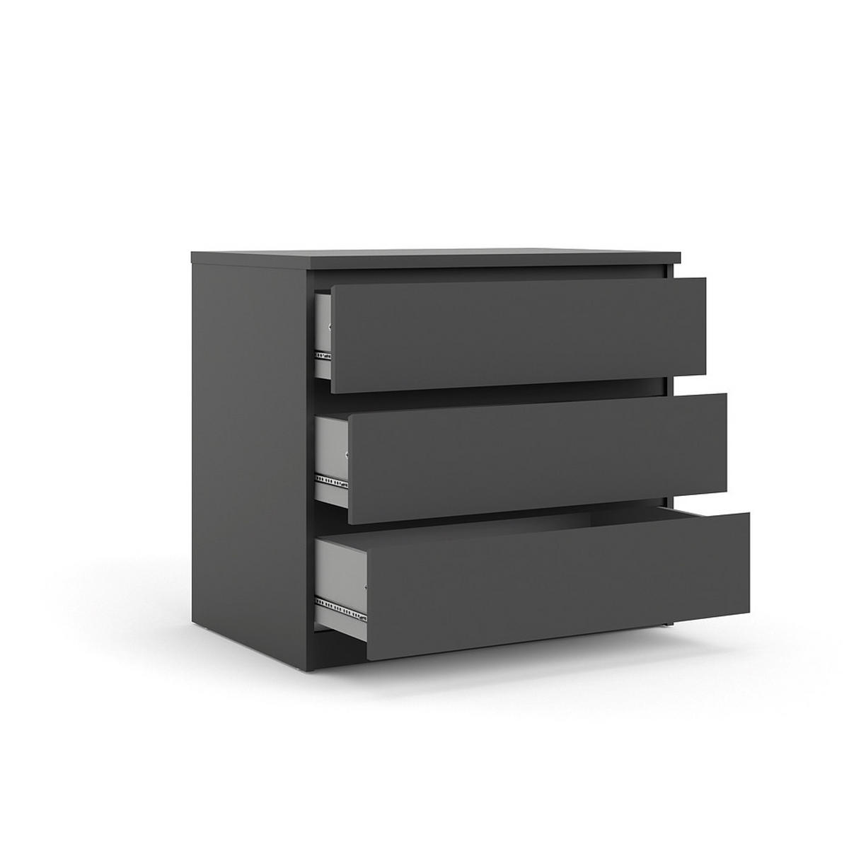 KOMMODE Schwarz - Schwarz, Holzwerkstoff (77/70/50cm) - ebuy24