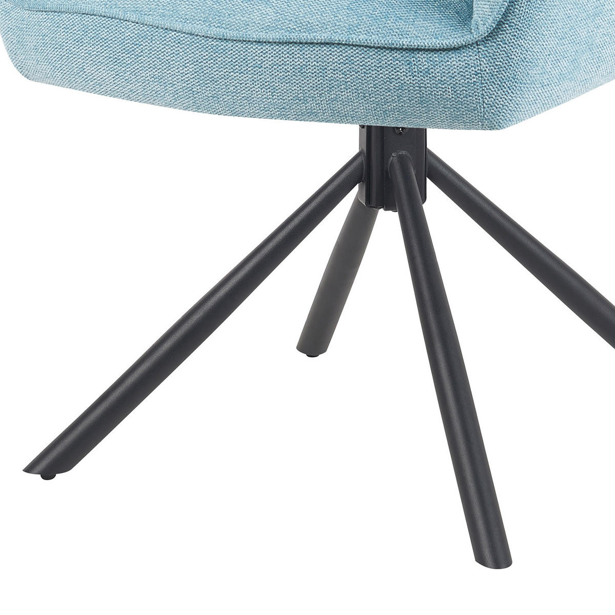 DREHSTUHL Mika-Ben - Schwarz/Hellblau, Textil/Metall (60/87/65cm) - DUBI Möbel