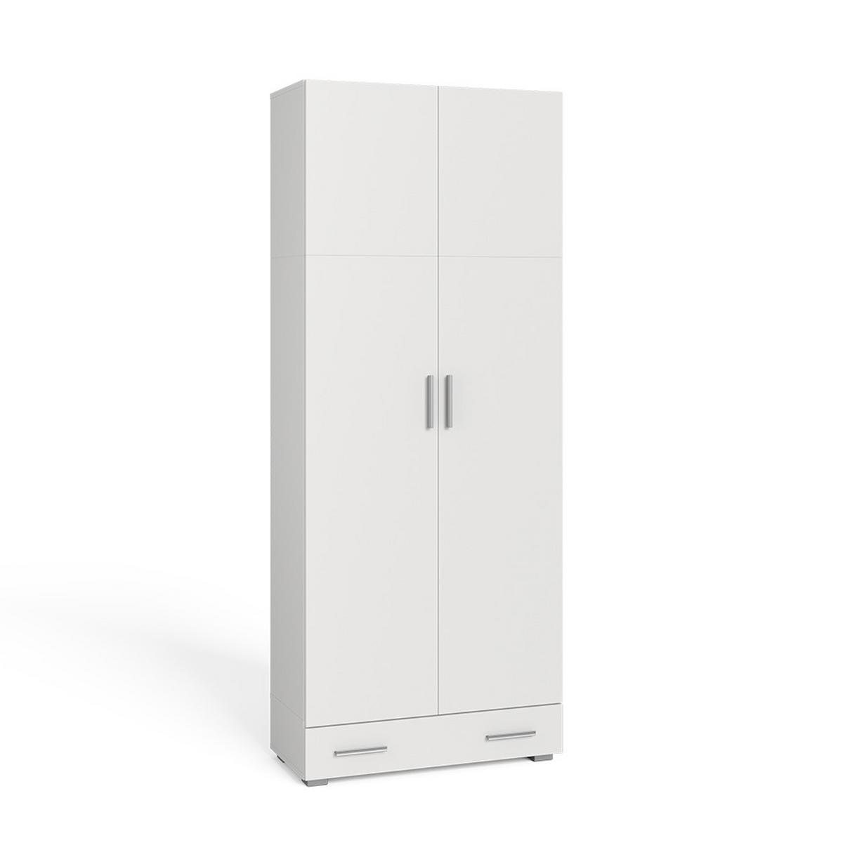 AKTENSCHRANK Ingo Weiß 80 x 182.4 cm mit Schublade - Weiß, Holzwerkstoff (80/182.4/37cm) - Vicco