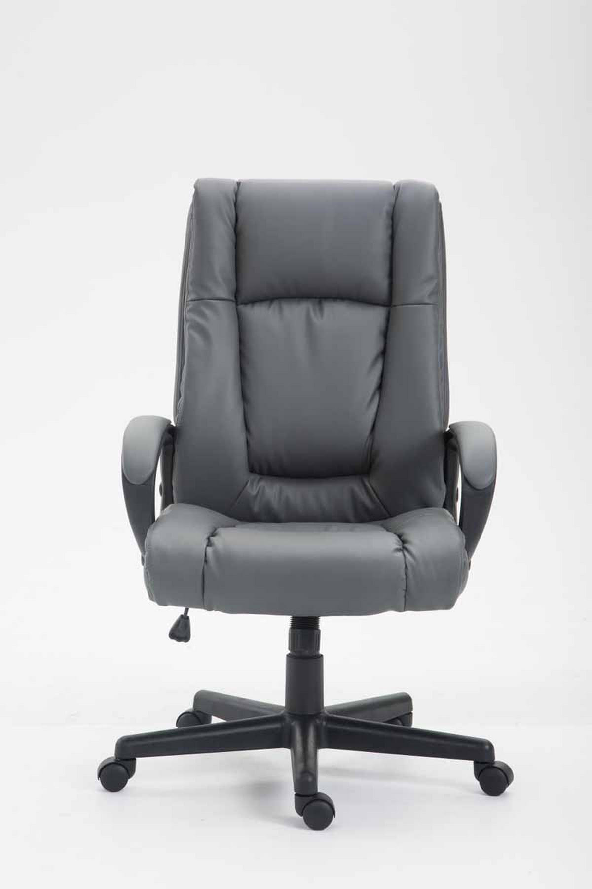 CHEFSESSEL Lederlook Grau - Schwarz/Grau, Kunststoff/Textil (66/106/70cm) - CLP