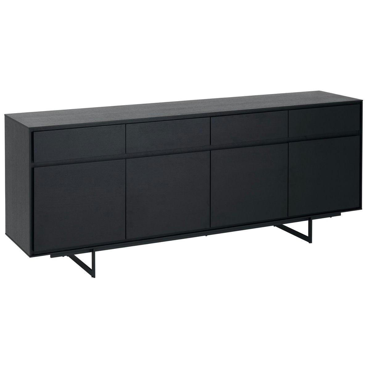 SIDEBOARD Schwarz - Schwarz, Holz/Metall (205/82/45cm) - Furnhouse