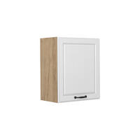 HÄNGESCHRANK R-Line, Weiß Landhaus/Goldkraft Eiche, 50 cm - Eichefarben/Weiß, Holzwerkstoff (50/60/31cm) - Vicco