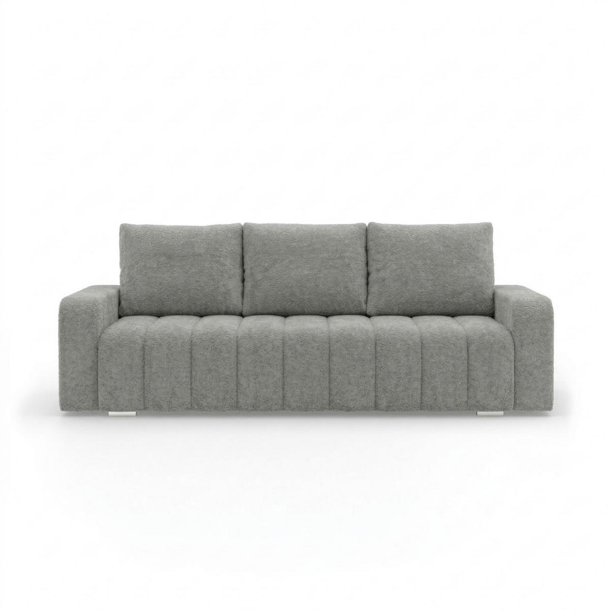 SOFA 3-SITZER MIT SCHLAFFUNKTION ABRIELLE Dunkelgrau - Dunkelgrau, Textil (97/87/227cm) - Mebligo