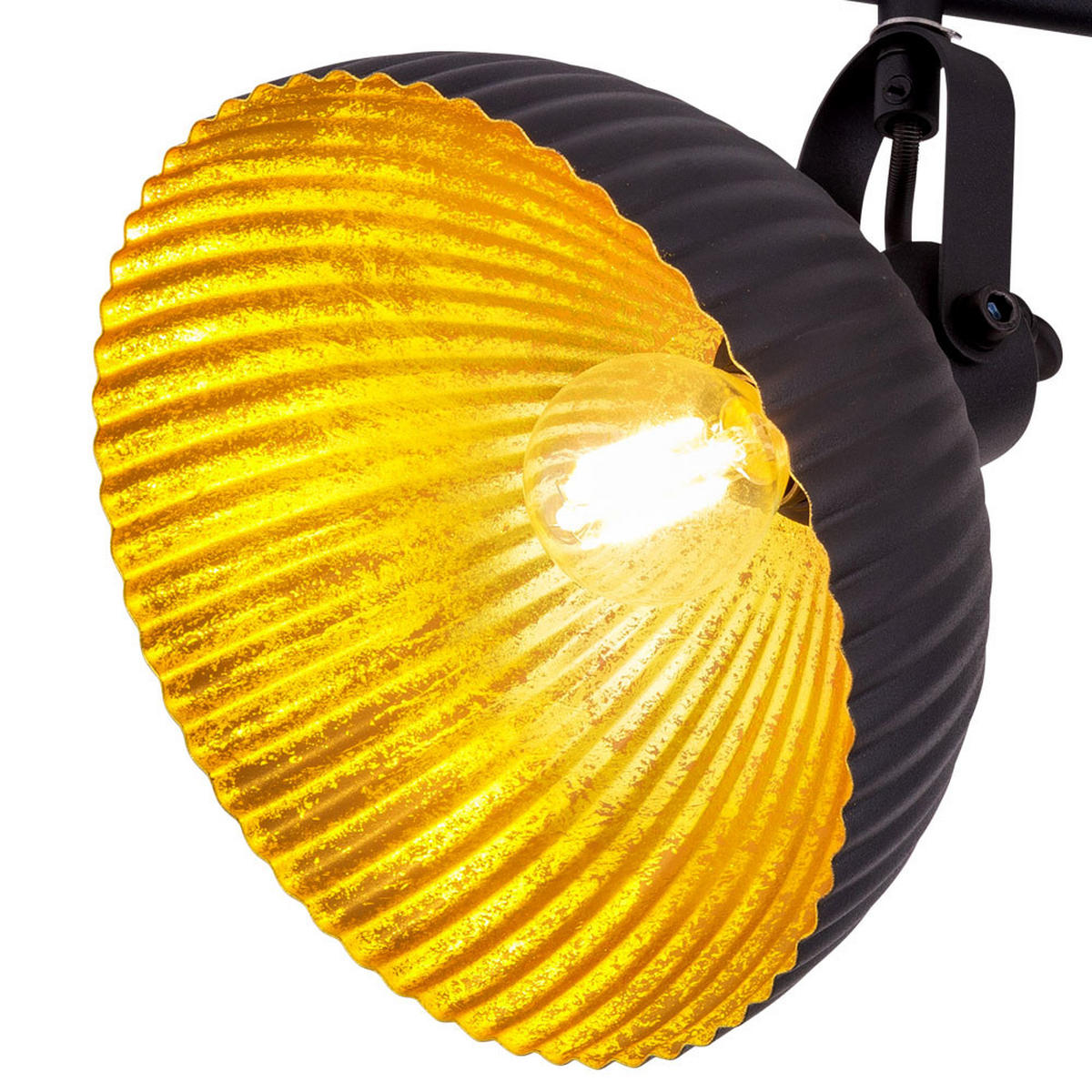 DECKENLEUCHTE Metall Schwarz-Gold - Schwarz, Metall (40/18/22cm) - Globo Lighting