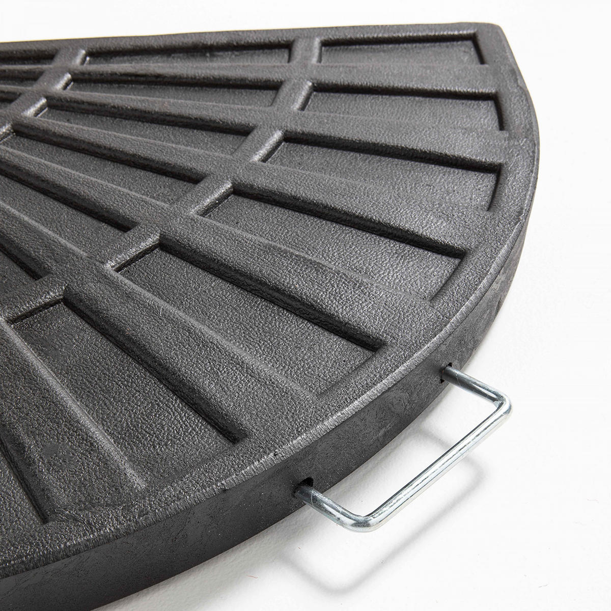 SONNENSCHIRMFLIESEN 4-tlg., Schwarz - Schwarz, Kunststoff (50/50cm) - Oviala