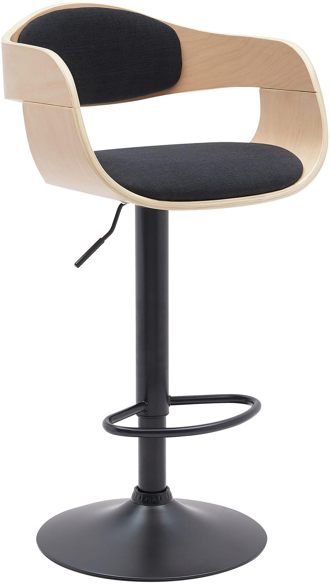 Deluke Barhocker Schwarz 48x87x50 cm