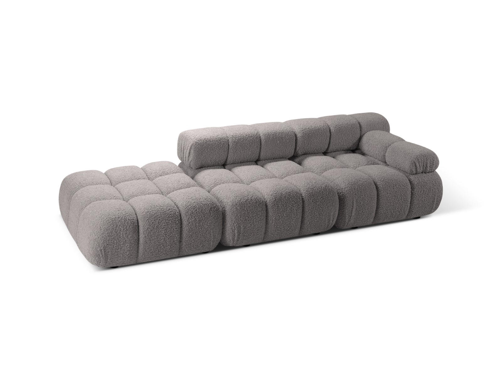 SOFA modular rechts Bellis aus Boucle hellgrau 4 Sitzplätze - Hellgrau, Textil (282/70/94cm) - Micadoni