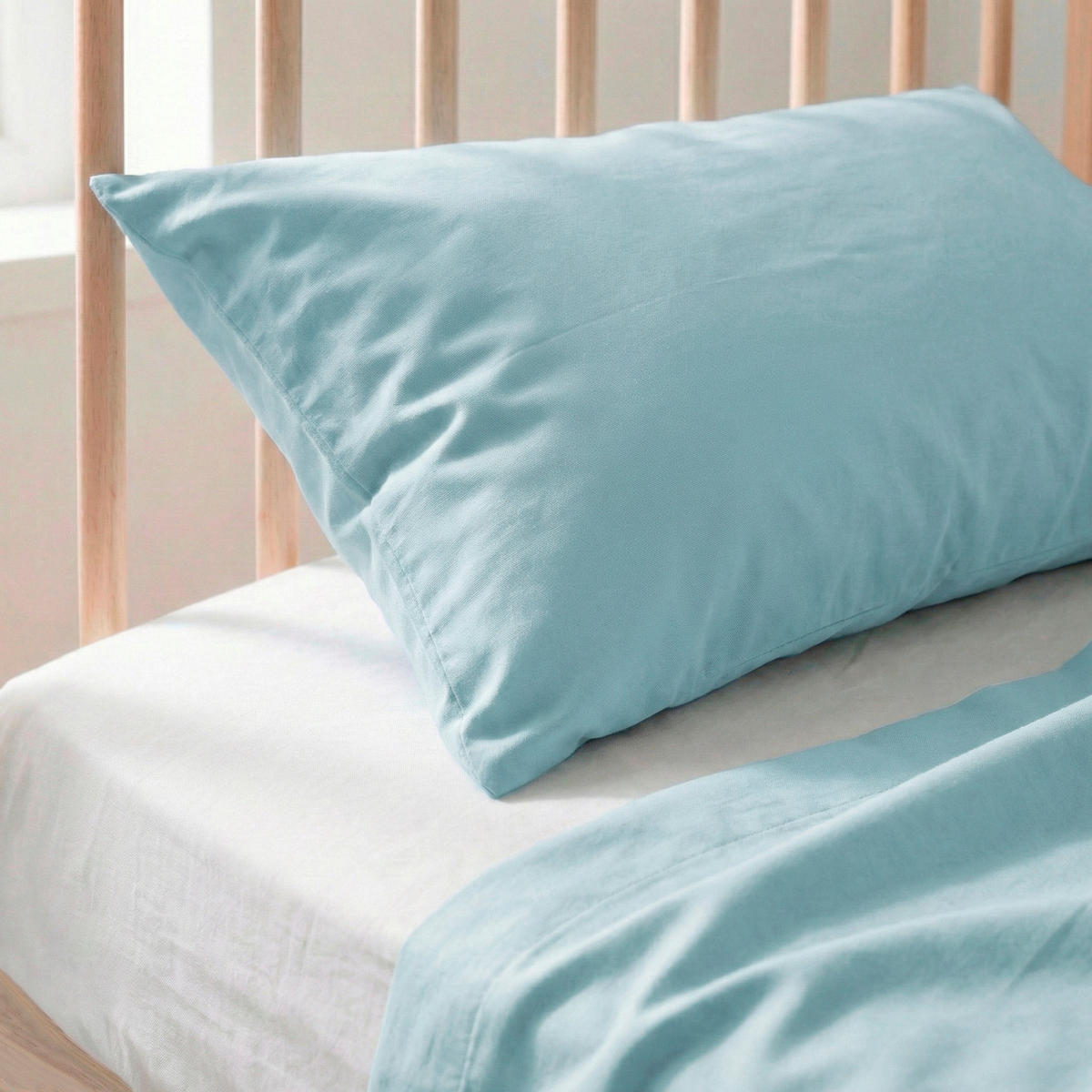 BETTWÄSCHE 2er-Set teiliges basic 120x180 cm (kinderbett) blau - Blau, Textil (120/180cm) - Happy Friday