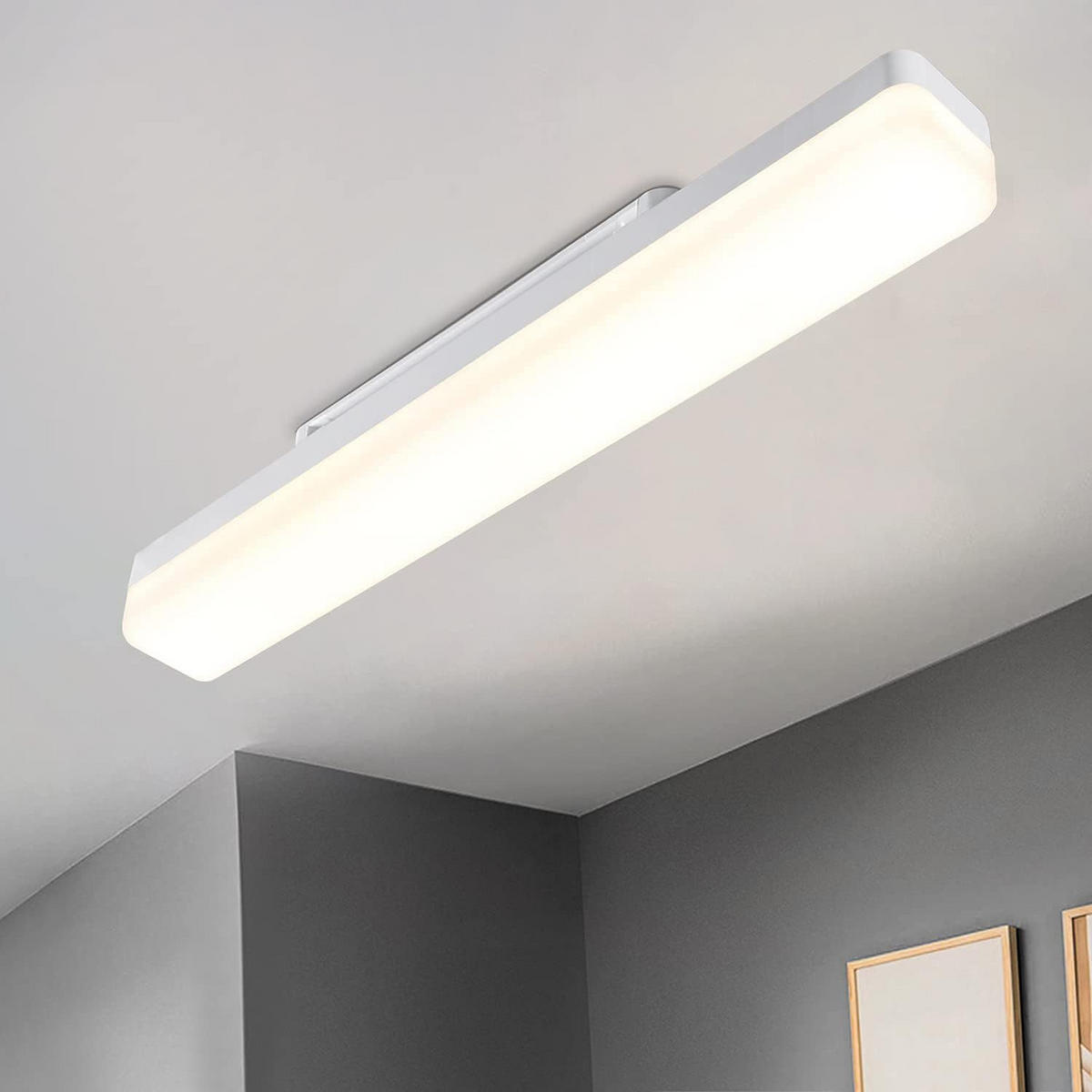 LED-DECKENLEUCHTE Diederich 40/4.5/5 cm - Weiß, Kunststoff (40/4.5/5cm) - Nettlife