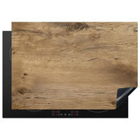 HERDABDECKPLATTE Holz - Braun - Holzoptik Herdabdeckung Induktionsfeld 75x52 cm - Eichefarben, Kunststoff (75/52/0.2cm) - MuchoWow
