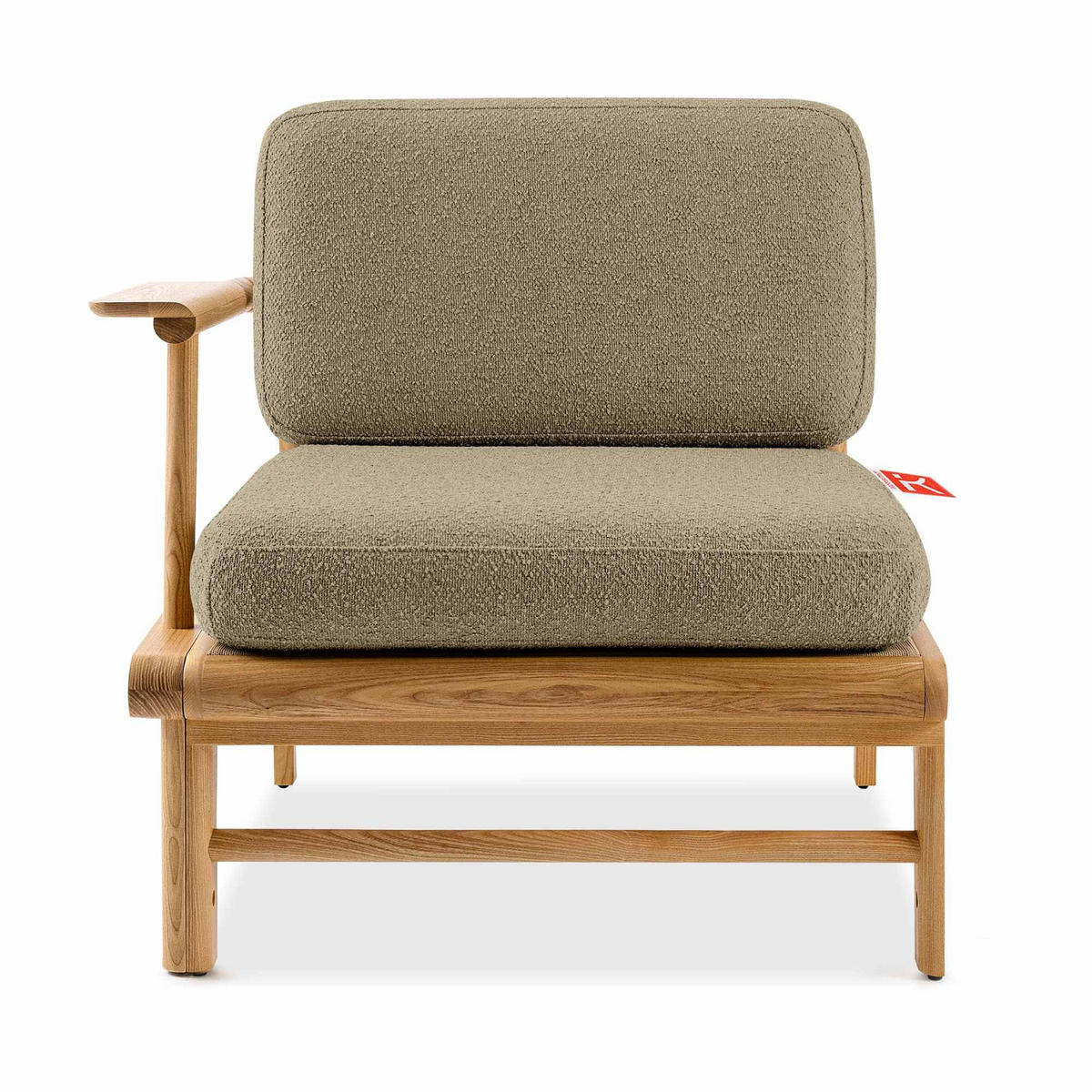 GARTENSOFA ATREDA 2-Sitzer, mit Ablage - Beige, Holz/Textil (175/74/80cm) - KONSIMO®