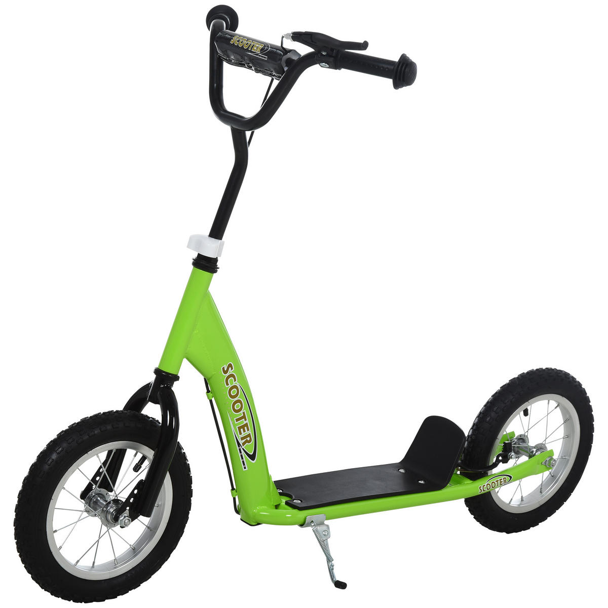 KINDERSCOOTER DE-16923 Große Räder & höhenverstellbarer Lenker Grün - Grün, Metall (117/52/85cm) - ComfortXL