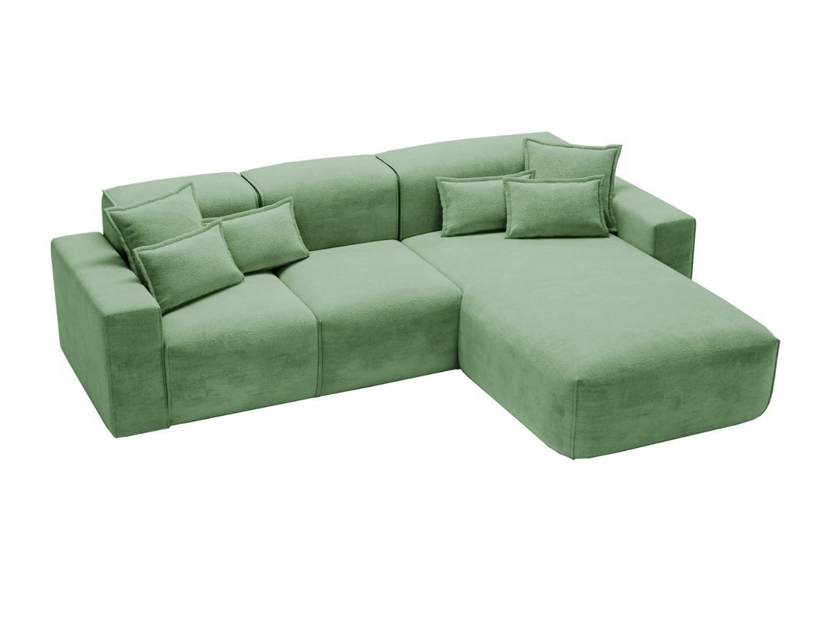 ECKSOFA Leni Grün Rechts - Grün, Holz/Textil (265/180cm) - Graingold