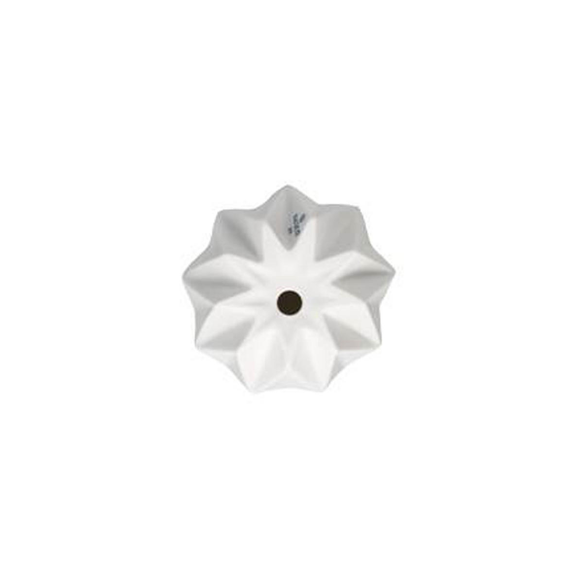KERZENHALTER Polygono Star, Biskuitporzellan, Biskuit weiß, H 12.5 cm - Weiß, Keramik (6/12.5/6cm) - Goebel