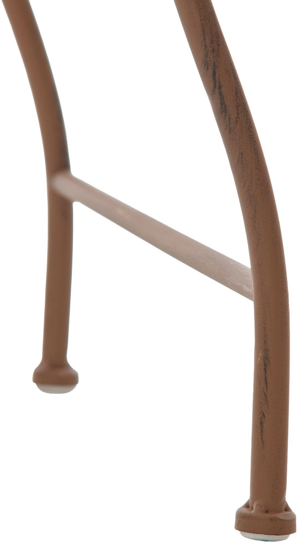 GARTENTISCH eckig 49/45/46 cm Metall Antik Braun - Braun, Metall (45/49/46cm) - CLP