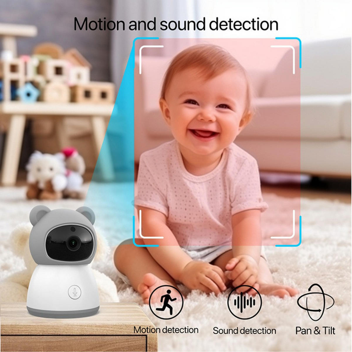BABYPHONE, EU-Stecker, 2-Megapixel-Auflösung - Weiß, Kunststoff - Authentics