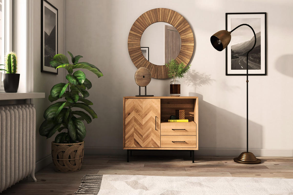 KOMMODE LEON Wildeiche - Wildeiche, Holz (97/80/45cm) - byoak