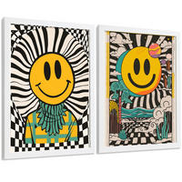 PLAKAT Sada 2 Emoji A3 Bílý rám - bílá, papír (29.7/1/42cm) - Nacnic