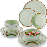 TAFELSERVICE RIO MINZE - 12-teilig aus Steingut - Grün, Keramik (40/40/40cm) - Sänger