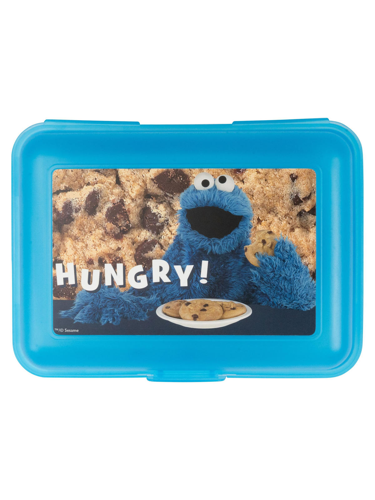 BROTDOSE Sesamstraße Krümelmonster Hungry Blau 17,5 x 12,8 x 6,9 cm - Blau, Kunststoff (17.5/6.9/12.8cm) - United Labels