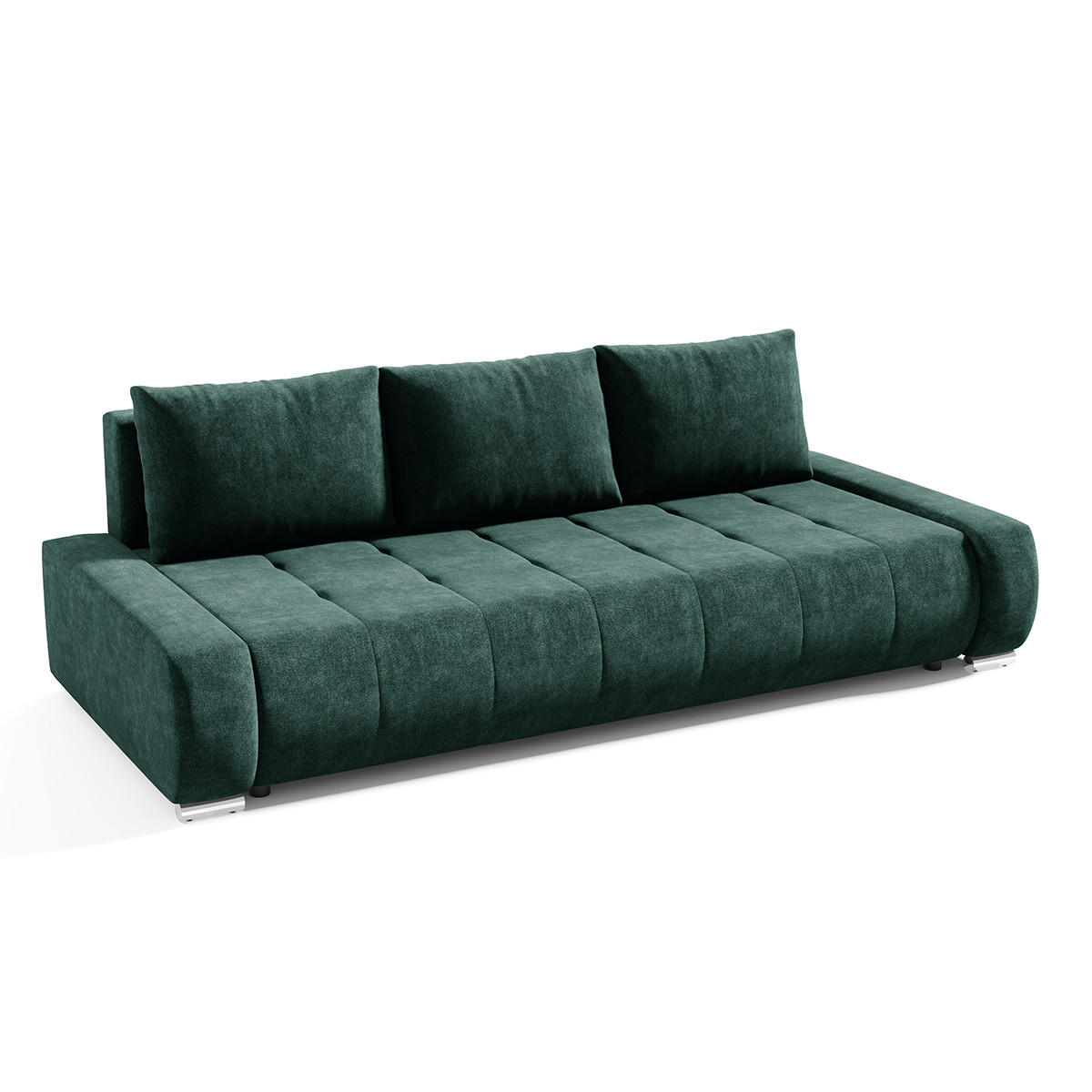 SCHLAFSOFA Jonas 3 Sitzplätze Grün - Grün, Holzwerkstoff (240/85/110cm) - Petits-meubles