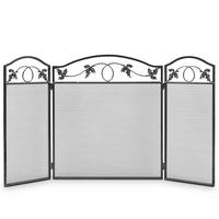 FUNKENSCHUTZGITTER 74cm Schwarz - Schwarz, Metall (2/74/127cm) - COSTWAY