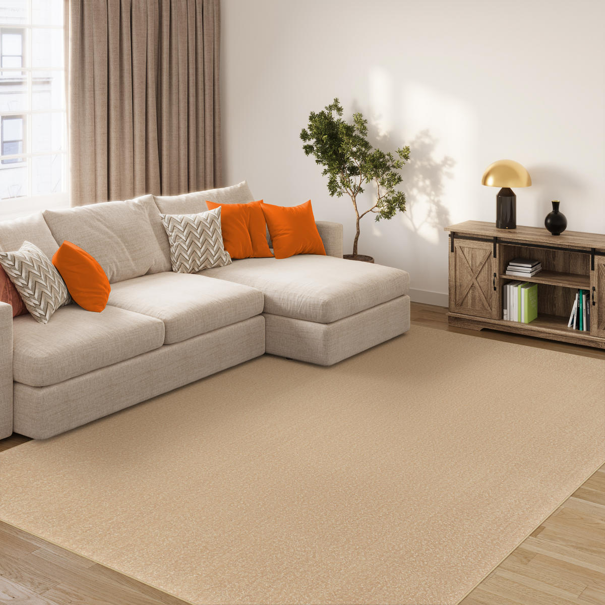 TEPPICH Mono Beige 160/220 cm - Beige, Kunststoff (160/220cm) - Tapiso