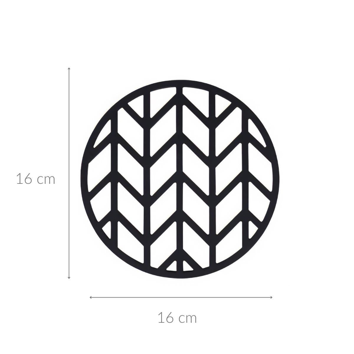 UNTERSETZER Silikon schwarz - Schwarz, Kunststoff (16/16cm) - Excellent Houseware