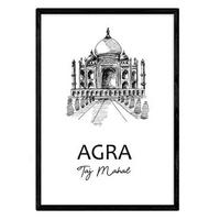 POSTER Städte Denkmäler Agra A3 Rahmenlos - Klar, Papier (29.7/5/42cm) - Nacnic