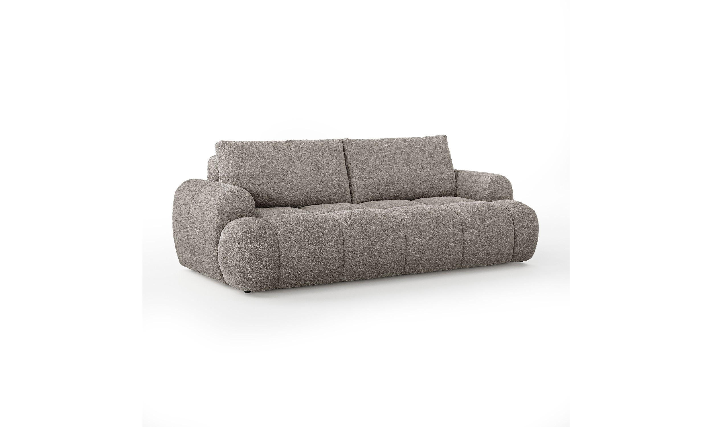 SCHLAFSOFA CORAL 250/100/85 cm mit Bettkasten Stoff Coral 50 - Beige, Textil (250/85/100cm) - Lookway