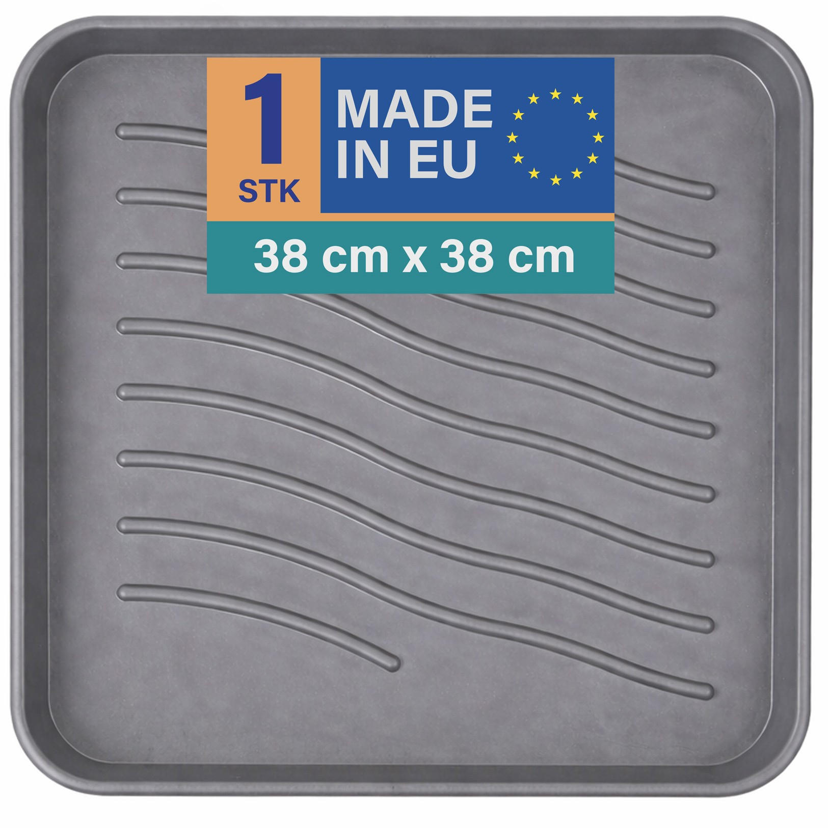 SCHUHABTROPFSCHALE Anthrazit 38x38 cm - Anthrazit, Kunststoff (38/38cm) - Bestlivings