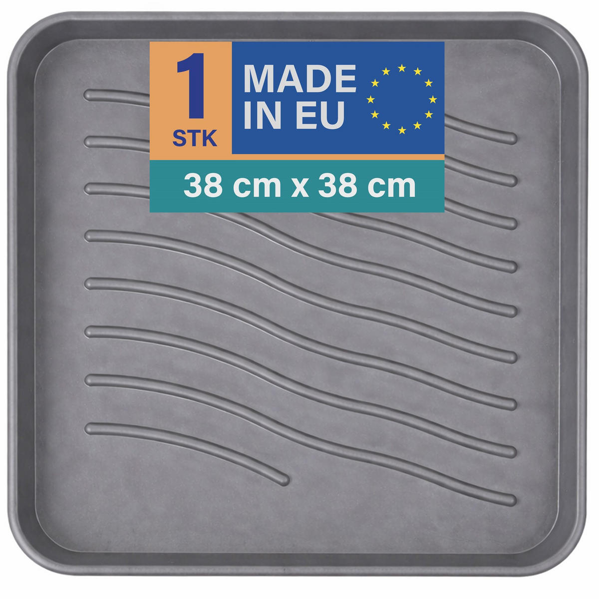 SCHUHABTROPFSCHALE Anthrazit 38x38 cm - Anthrazit, Kunststoff (38/38cm) - Bestlivings