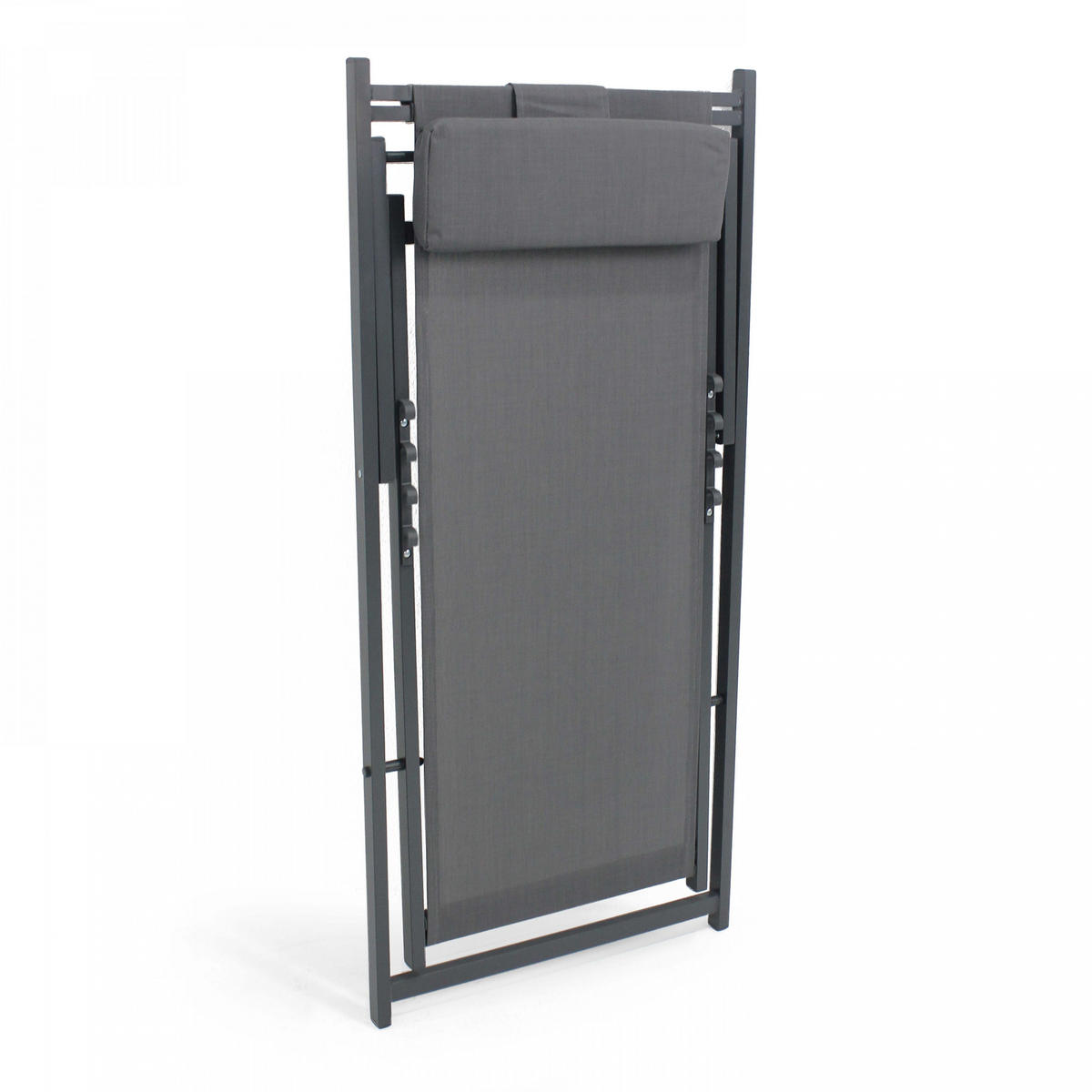 LIEGESTUHL 2-tlg., Grau - Grau, Metall (61/74/102cm) - Oviala