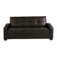 SCHLAFSOFA - 3 Personen - Kunstleder - Schokoladenbraun - - Braun, Leder (197/83/89cm) - Vente-Unique