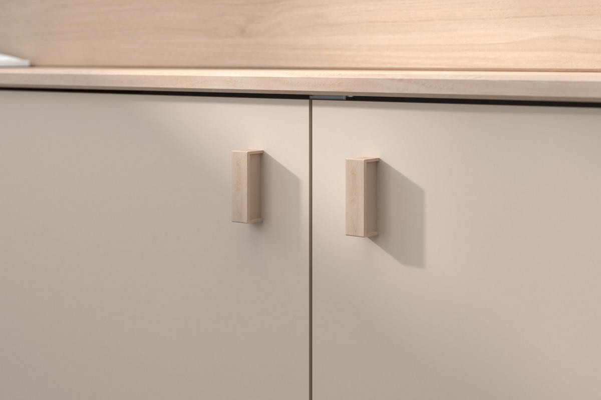 HOCHBETT Kaschmir, Jackson Eiche, Stauraumbett Bett 90 x 200 cm - Kaschmir/Eichefarben, Holzwerkstoff/Kunststoff (90/200cm) - Parisot Meuble