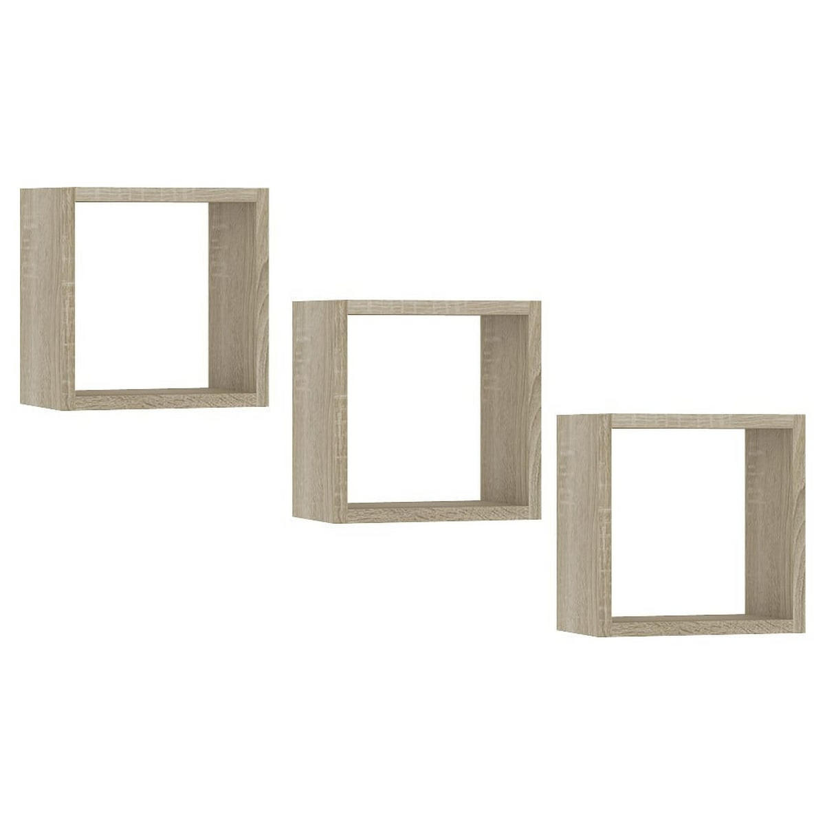 WANDREGAL Eiche Sonoma 25/25/15 - Sonoma Eiche, Holzwerkstoff (25/25/15cm) - RAUMHIRSCH FURNITURE