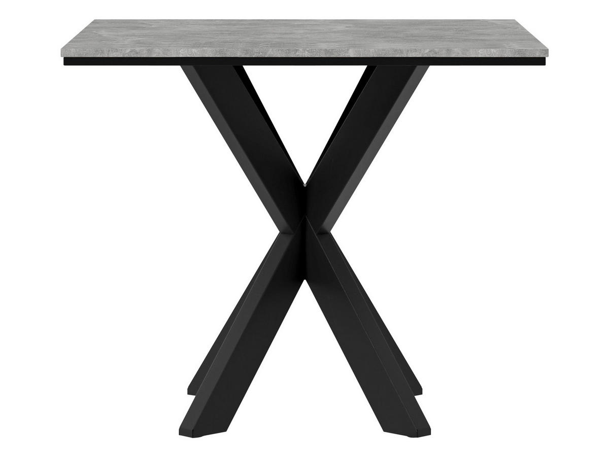 ESSTISCH Paro - Schwarz/Grau, Holzwerkstoff/Metall (90/90/74cm) - MIRJAN24