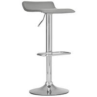 BARHOCKER Dyn 65-85x38x41 cm Grau - Grau, Leder (38/65/41cm) - furnicato